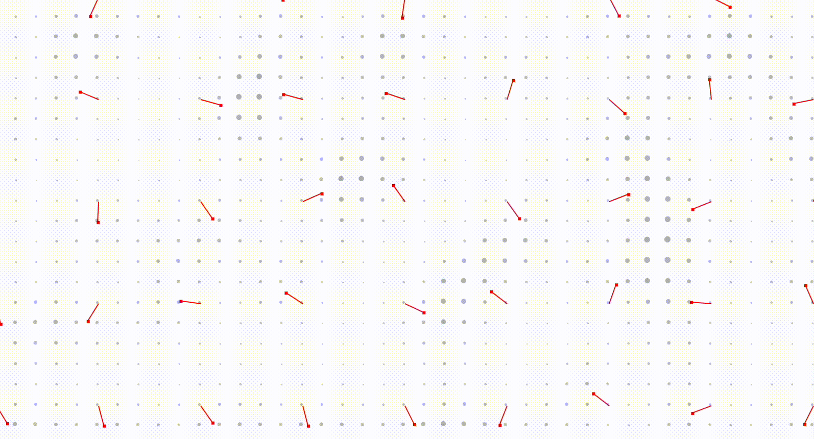 Animation of grid of dots